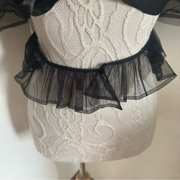 NWT Simone Rocha x H&M Puff Sleeve Tulle Top in Black sz XS - Picture 14 of 16